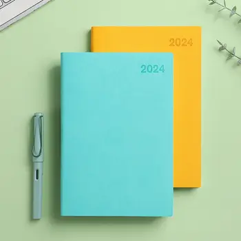 Записная книжка формата А5 на 2024 год, календарь, книга-планировщик, блокнот с напоминаниями, список дел, портативная записная книжка