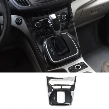 Защита центральной панели переключения передач из углеродного волокна для Ford Kuga Escape 2013 2014 2015 2016 Аксессуары Auto Kit