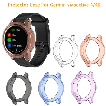 Защитная рамка из мягкого материала TPU для смарт-часов Garmin Vivoactive 4S / 4 Защитный чехол для часов Garmin Vivoactive4 4S в виде ракушки