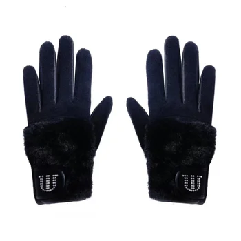Зимние перчатки для гольфа, теплые нескользящие женские, ветрозащитные и бархатные, мягкие Слева и справа, Корея 23 Новых