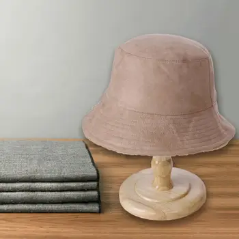 Зимняя рыбацкая шляпа с круглыми полями, стильная теплая ветрозащитная женская кепка-ведро, женская рыбацкая шляпа