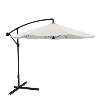 Зонт для патио, подвешенный на подставке От Pure Garden Umbrella Beach Пляжный зонт от солнца (бежевый/ синий/красный) Опционально