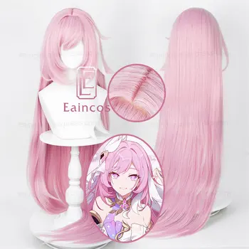 Игра Honkai Impact 3rd Elysia Косплей Парик длиной 110 см Прямые Розовые парики из термостойких синтетических волос для вечеринки на Хэллоуин