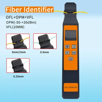 Идентификатор оптического волокна, Тестер оптоволоконного кабеля в режиме реального времени, Детектор трафика с визуальным локатором неисправностей мощностью 10 МВт -измеритель оптической мощности 50 + 26 дбм