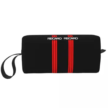 Изготовленная на заказ сумка для туалетных принадлежностей с логотипом Recaros, женский косметический органайзер для макияжа, женские сумки для хранения косметики Dopp Kit Case Box