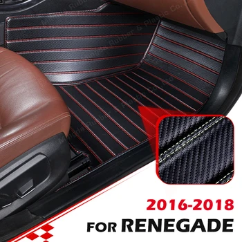 Изготовленные на заказ коврики из углеродного волокна для Jeep Renegade 2016 2017 2018, Ковровое покрытие для ног, автомобильные Аксессуары для интерьера