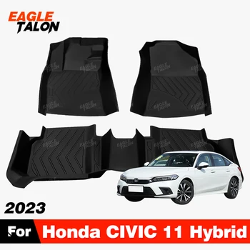 Изготовленный на заказ автомобильный коврик из TPE для Honda CIVIC 11 Hybrid 2023, ковровое покрытие, Водонепроницаемая нескользящая Внутренняя защита, Аксессуары и запчасти