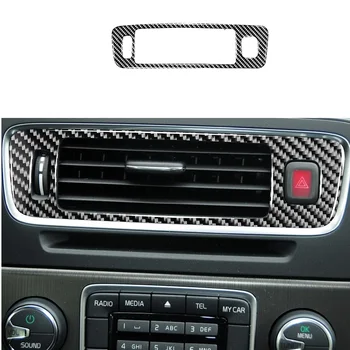 Интерьер из углеродного волокна под Навигационной рамкой Отделка вентиляционного отверстия Стайлинг автомобиля Подходит для Volvo S60 V60 2012-2018