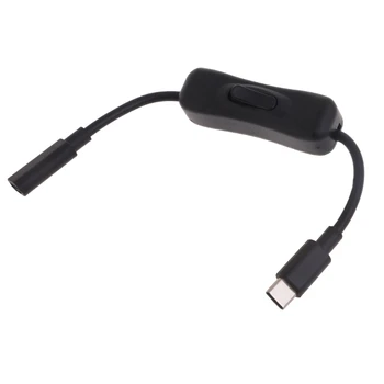 Кабель выключателя питания Y1UB для Raspberry Pi 4 - Удлинительный кабель USB C от мужчины к женщине типа C с переключателем включения/выключения