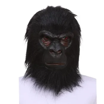 Китай Оптовая цена Роскошные резиновые маски Горилл с головой животного на Хэллоуин