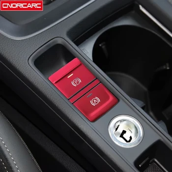 Кнопки электронного ручного тормоза, отделка блестками, Стайлинг автомобиля для Audi Q3 2019 2020, Аксессуары для интерьера из алюминиевого сплава