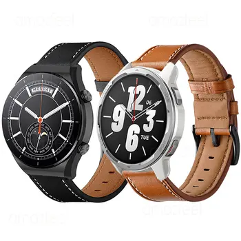 Кожаный ремешок для Xiaomi Watch S1 Active Watch S2 Аксессуары для смарт-часов Браслеты для Mi Watch Color 2 Sport Сменный ремень