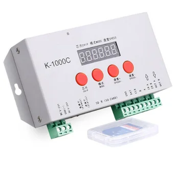 Контроллер K-1000C K1000C WS2812B WS2811 APA102 T1000S WS2813 светодиодный программный контроллер 2048 пикселей DC5-24V