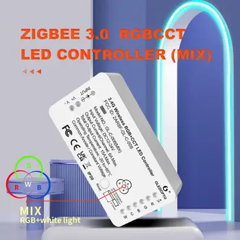 Контроллер Светодиодной ленты ZigBee3.0 RGBCCT RGB White Light Mix Blend Homey Alexa Tuya SmartThings App RF Remote Control