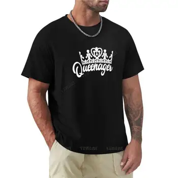 Королева, винтажная футболка с короной, милая одежда, футболка, рубашка с животным принтом для мальчиков, мужские футболки, повседневные стильные