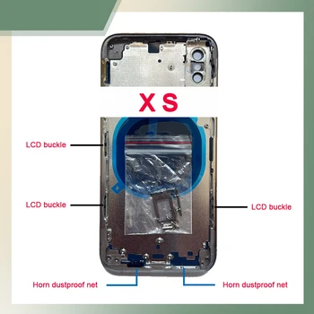 Корпус AAA для Iphone X/XS/XSMAX, крышка батарейного отсека, задняя средняя рама корпуса с задним стеклом