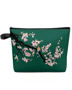 Косметичка Flower Bird Chinoiserie, сумка для путешествий, женские косметички, органайзер для туалета, пенал для хранения детей, Пенал для карандашей
