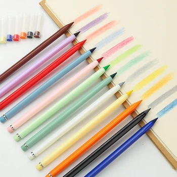 Красочный бесконечный карандаш Без чернил Неограниченный набор карандашей для письма Для детей Вечная ручка для рисования Школьные канцелярские принадлежности Оптом