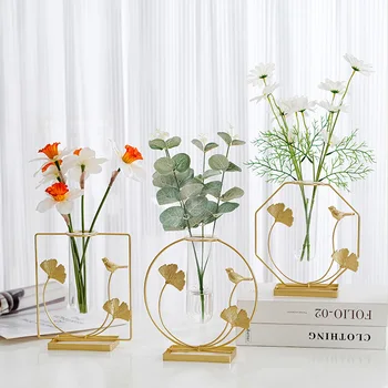 Креативные украшения для дома, настольная цветочная композиция в гостиной, обеденный стол, имитация искусственных цветов, ваза для цветов высокого класса