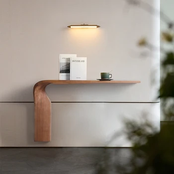 Креативный минималистичный стол для прихожей, стол в стиле ваби-саби, чехол из цельного дерева