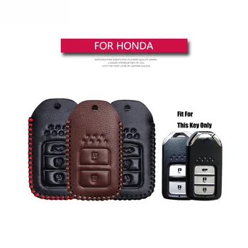 Лучшая Продажа Кожаного Чехла Для Ключей Автомобиля Honda HRV JAZZ Odyssey Pilot Fit City Clarity Spirior Key Holder Ключевые Детали Skin Shell