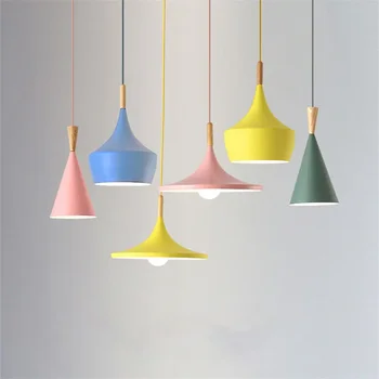 Люстра Nordic Macaron, современная креативная бревенчатая алюминиевая лампа, светильники для гостиной, ресторана, столовой, детского сада, Светильник
