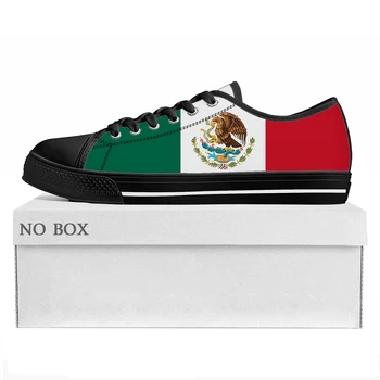 мексиканский флаг Низкие Высококачественные кроссовки Мужские Женские Подростковые парусиновые кроссовки mexico Prode Повседневная обувь для пары Обувь на заказ