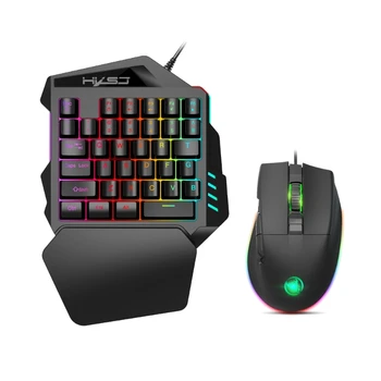 Механическая игровая клавиатура с RGB-подсветкой для одной руки, мышь A905 для портативного плеера