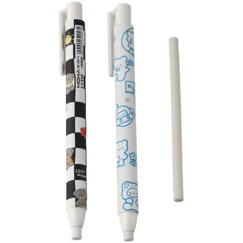 Механическая ручка-ластик, 2 упаковки, Стандартные ластики для карандашей, ластик в рукавах пастельных тонов, Пластиковые ластики в стиле ручек, канцелярские принадлежности