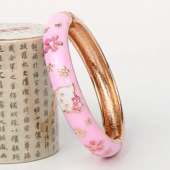 Милый детский браслет Hello Kitty, сувенир для путешествий, мультфильм в китайском стиле, подарок для детей, открытый браслет для девочек