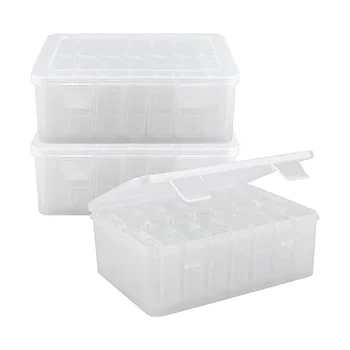 Мини-коробка для хранения бусин, Прозрачная коробка для хранения бусин с крышкой, Прямоугольная Прозрачная шкатулка для ювелирных изделий с бриллиантами, поделки