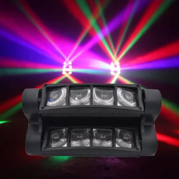 Мини светодиодный 8x10 Вт RGBW движущийся головной фонарь СВЕТОДИОДНЫЙ луч-паук Сценическое освещение DMX 512 Spider Light Подходит для вечеринки в ночном клубе DJ