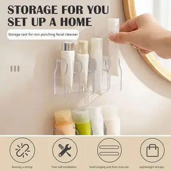 Многофункциональная Настенная корзина для хранения в ванной, Зубная щетка, зубная паста, Сливная стойка, Маленькая корзина для хранения, вешалка для ванной W3G4