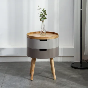 Многофункциональный журнальный столик Nordic Creative из массива дерева, простой диван, приставной столик, угловая кровать, круглый стол, ящик для хранения, торцевые столики, письменный стол