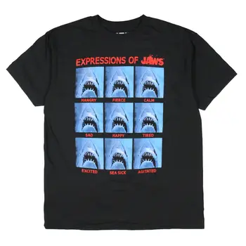 Молодежная футболка с графическим принтом Jaws Boys ' Expressions of Jaws Grid Design