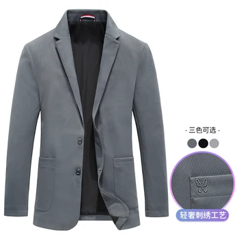 Мужская мода 2023 года, вязаная вышивка, Корейская версия Джентльменского повседневного универсального свадебного блейзера в итальянском стиле для шафера