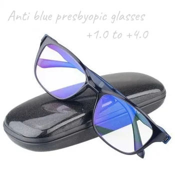Мужские и женские очки для чтения, синие светостойкие очки для дальнозоркости, модные ультралегкие и удобные очки для дальнозоркости