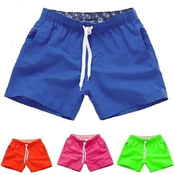 Мужские шорты повседневные однотонные летние пляжные шорты Брюки Модные мужские плавки на шнурке Купальники