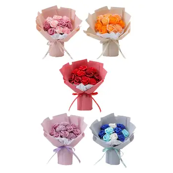 Мыльный Цветочный Столик Центральное Украшение Банное Мыло Свадебный Букет Роз для Поздравлений с Днем Матери Выпускной Особые Случаи Дети