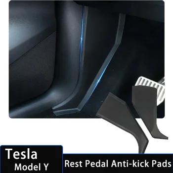 Наклейка против удара педали упора передней двери для защитного чехла Tesla Model Y Износостойкий TPE Model y 2023 Аксессуары для интерьера
