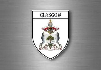 Наклейка-сувенир герб автомобиля щит флаг города Глазго Шотландия