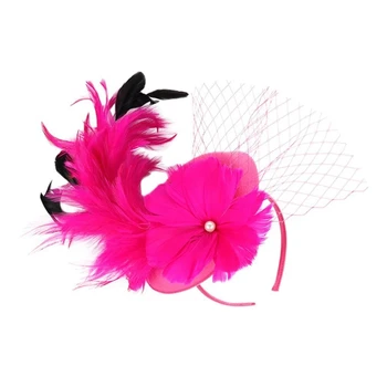 Нежная Средневековая повязка на голову из перьев и пряжи, женская фестивальная лента для волос, Декоры для волос на выпускной DXAA