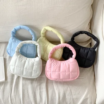 Нишевые кошельки и сумочки с слоеной текстурой светло-карамельного цвета для женщин, милые милые девушки, нейлоновые швейные нитки, уникальные женские сумочки