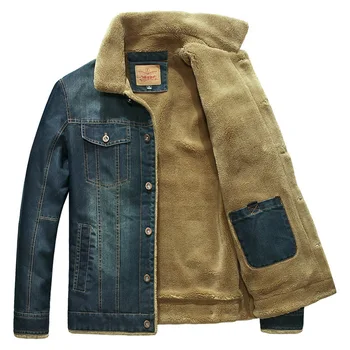Новая зимняя джинсовая куртка, Мужская ветровка, флисовая толстая теплая мужская куртка, верхняя одежда, джинсовое пальто, Мужская ковбойская одежда с множеством карманов, Топы