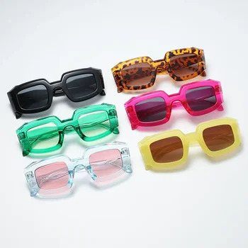 Новые женские солнцезащитные очки в стиле ретро, многоугольные очки Technology Sense, красочные модные солнцезащитные очки с козырьком для мужчин