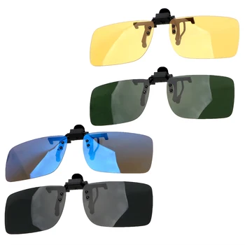 НОВЫЕ поляризованные Солнцезащитные очки для водителя с защитой от UVA UVB, Аксессуары для интерьера, Солнцезащитные очки с клипсами, Линзы ночного видения для вождения