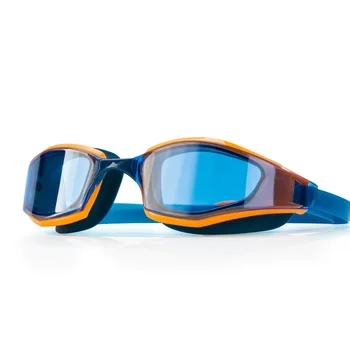 Новые спортивные плавательные очки для взрослых с защитой от запотевания, силиконовые водонепроницаемые плавательные очки с гальваническим покрытием в большой оправе