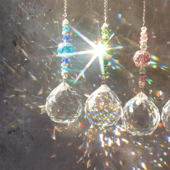 Новый декор Хрустальной люстры, Витражный шар, Подвесной светильник, Светоотражающий шарик, украшение для штор 2023