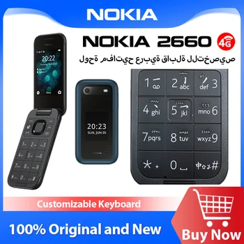 Новый и оригинальный Телефон Nokia 2660 Flip с функцией 4G TA-1480 с двумя SIM-картами 1450 мАч 2,8 