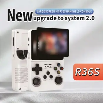 Новый игровой блок питания R36S, портативная классическая портативная игровая консоль в стиле ретро, 3,2 дюйма, цветной экран с мягким освещением, 10000 + игр